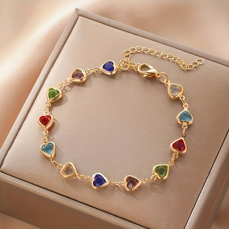 Marilou | Bracelet avec des cœurs colorés