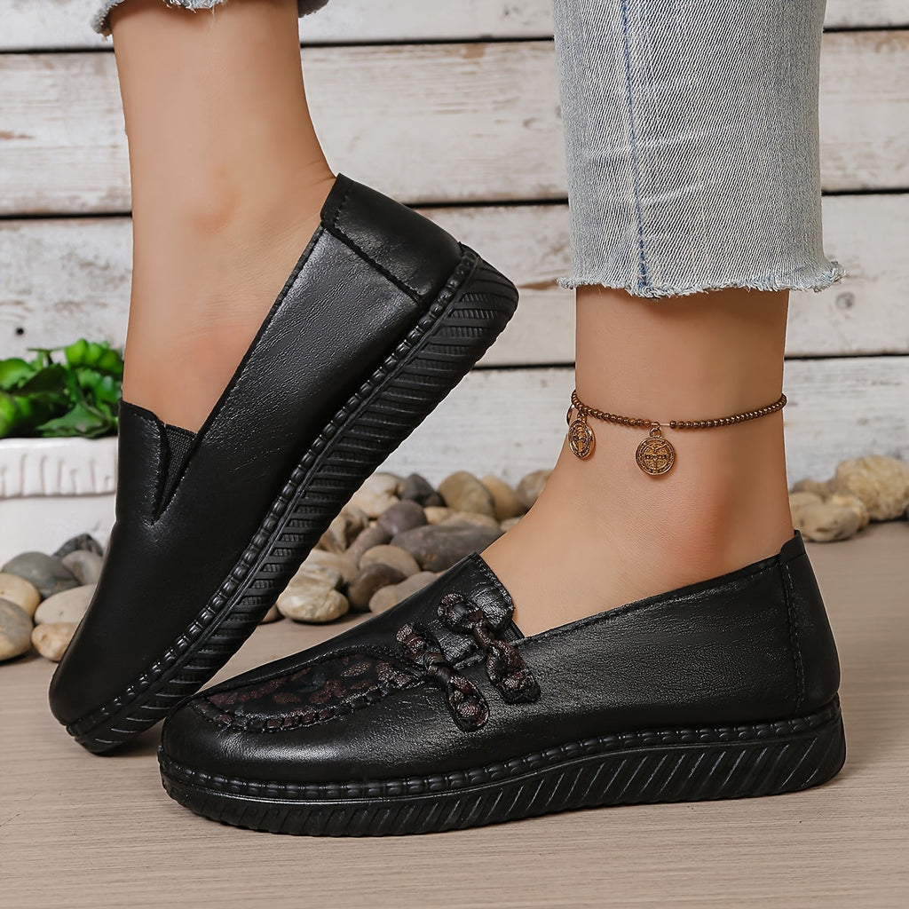 Carmen™ | Mocassins confort en cuir à broderie florale