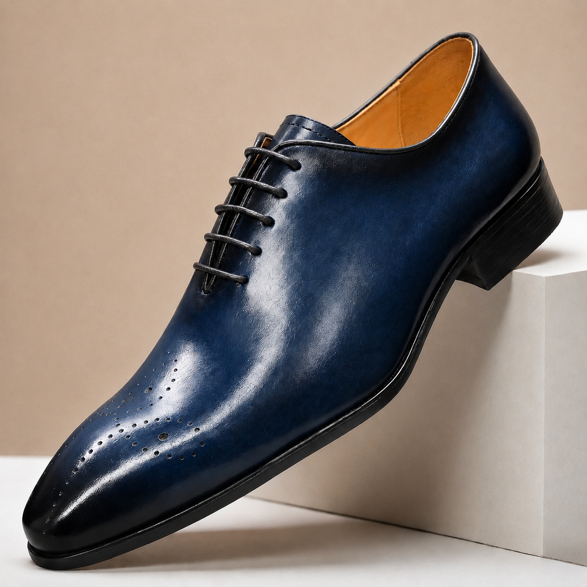 Chaussures Habillées Alessio en Cuir Pleine Fleur