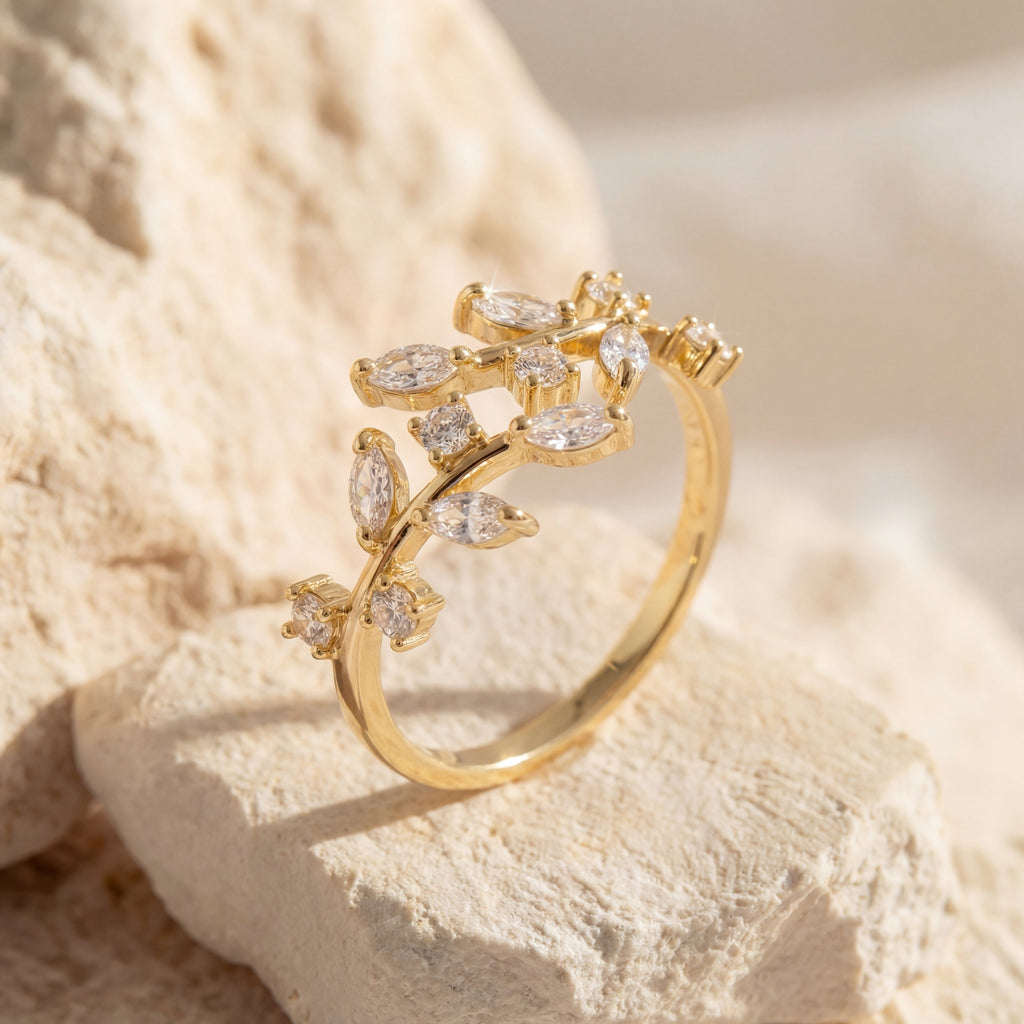 Bague en spirale de cristal