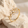 Bague en spirale de cristal