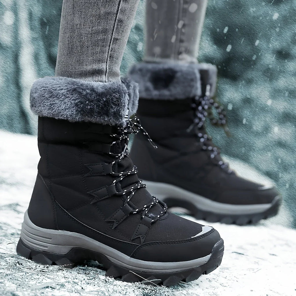 Boots For Women | Snow Lace-Up Faux Fur