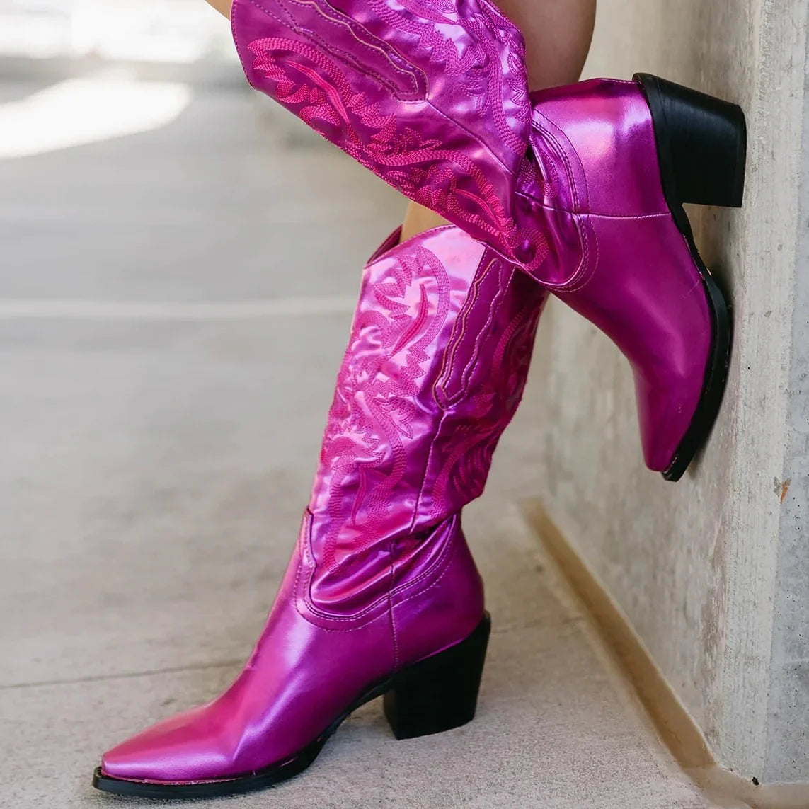 Claire | Women's Block Heel Pointed Toe Western Boots
