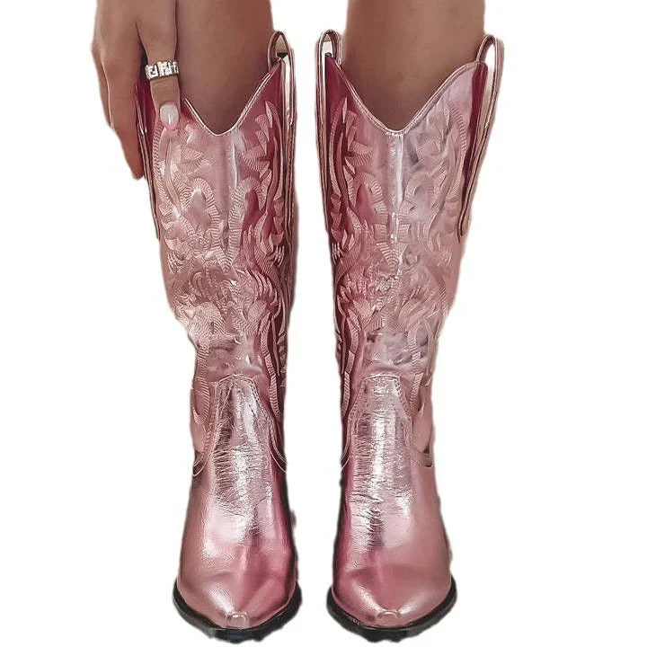 Claire | Women's Block Heel Pointed Toe Western Boots