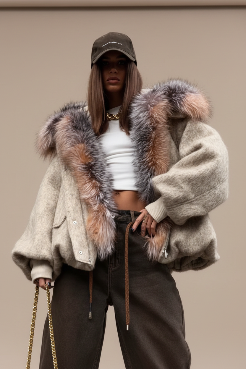 SORENZA™ | VESTE COURTE EN LAINE