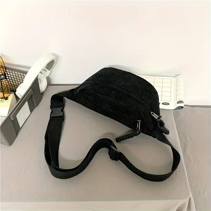 Petra | Schultertasche aus Rippsamt