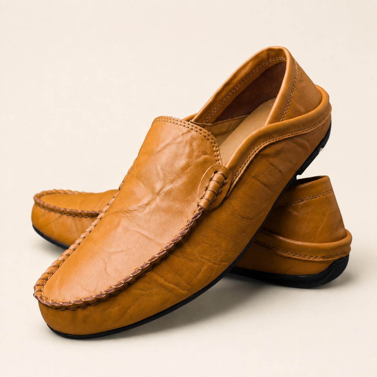 Florence | Mocassins en Cuir – Marron
