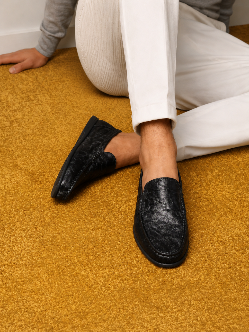Florence | Mocassins en Cuir – Noir