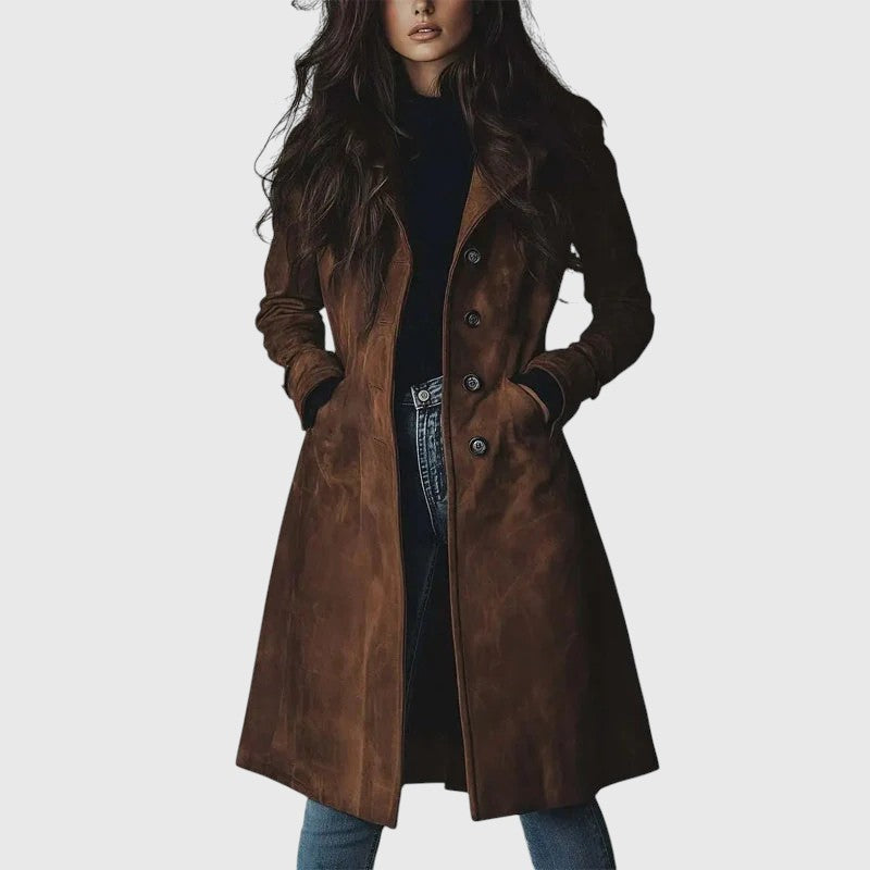 MANTEAU LONG EN SUÉDINE | TOP BEST-SELLER