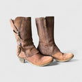 Hayley | Women's Western Block Heel Orthopedic Zip Up Boots with Western Charm