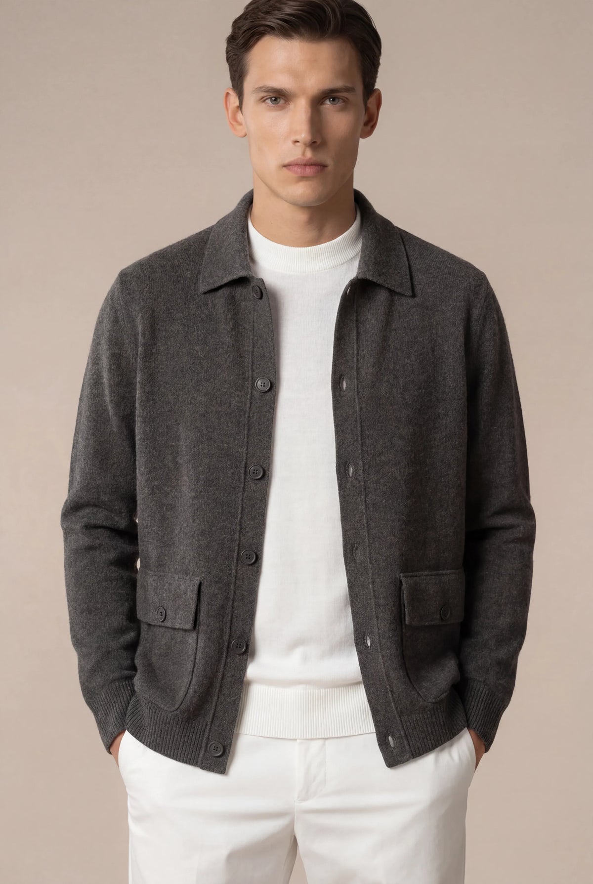 Gilet en maille Miliano gris