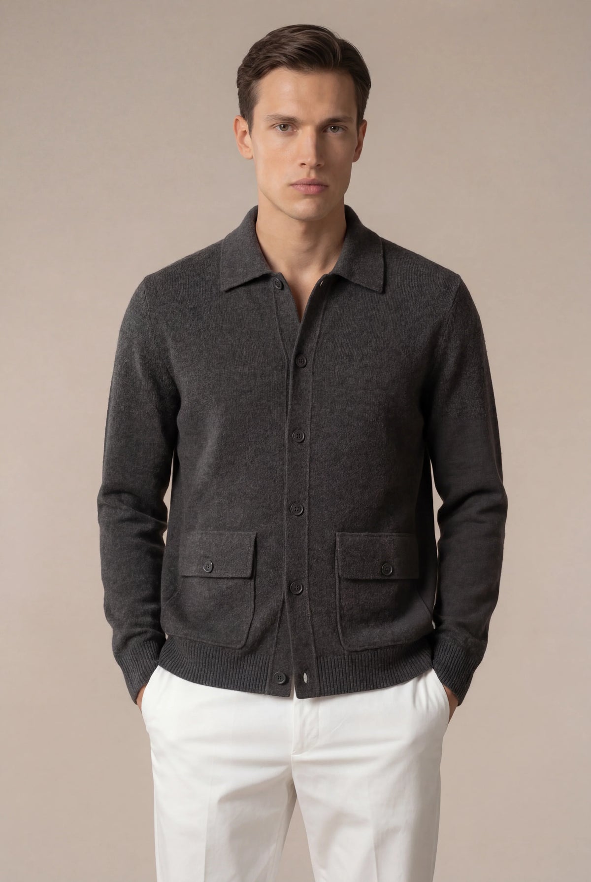 Gilet en maille Miliano gris