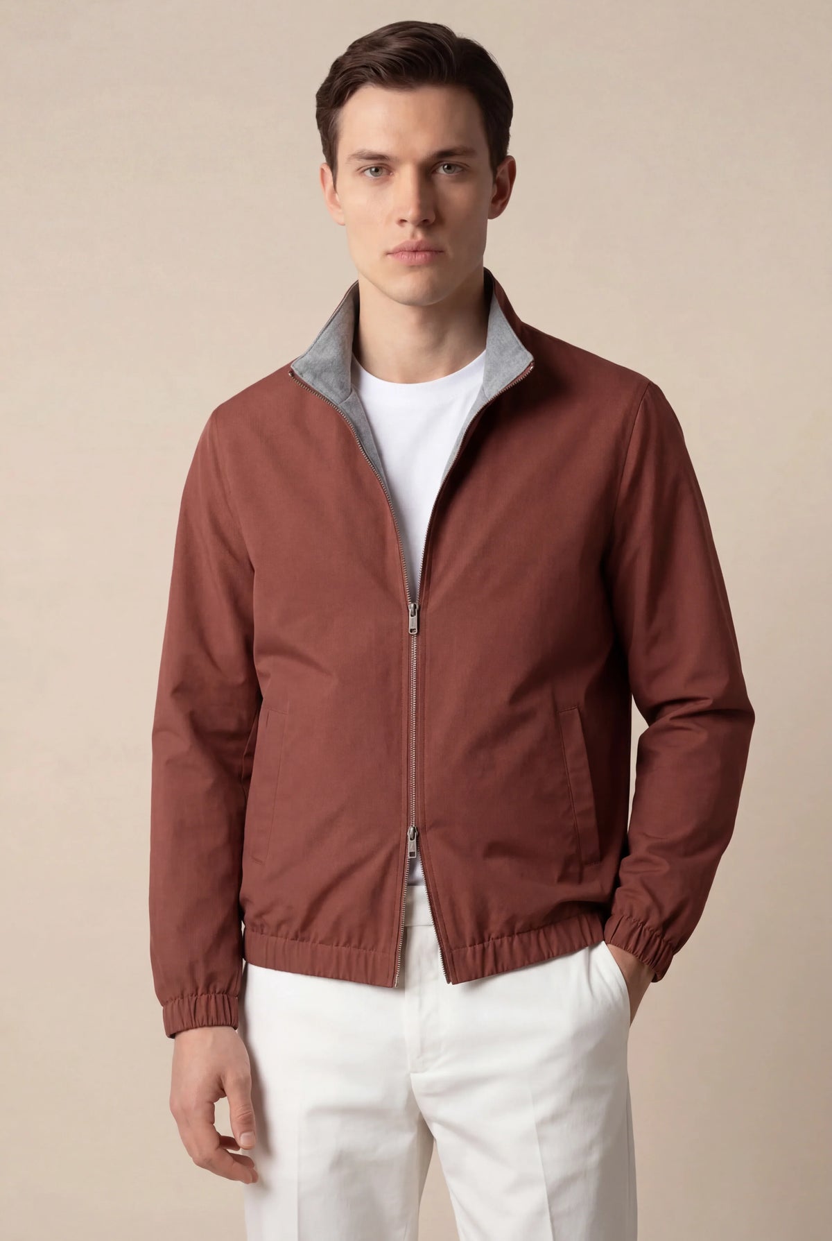 Veste technique terracotta