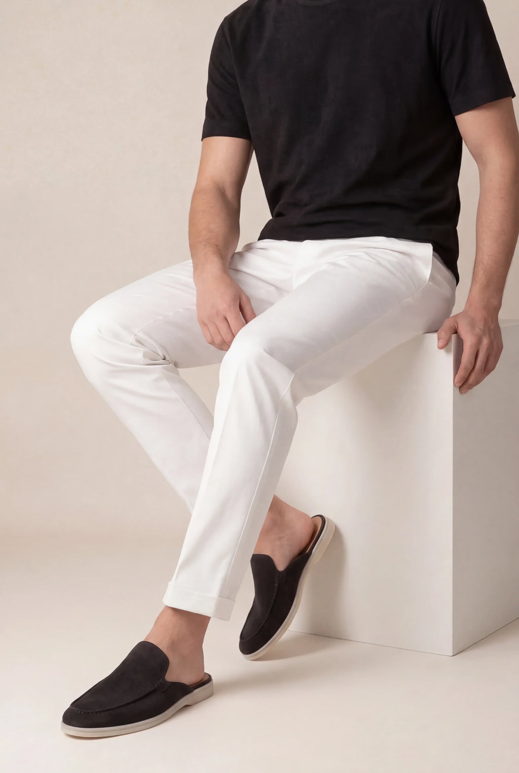 Mocassin bateau en daim noir