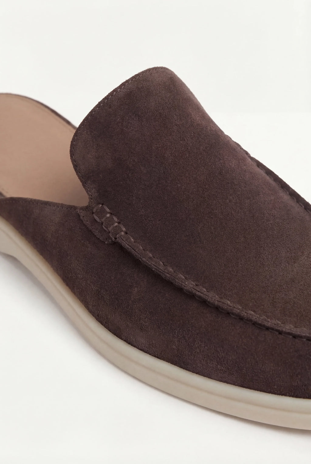 Mocassin bateau en daim marron