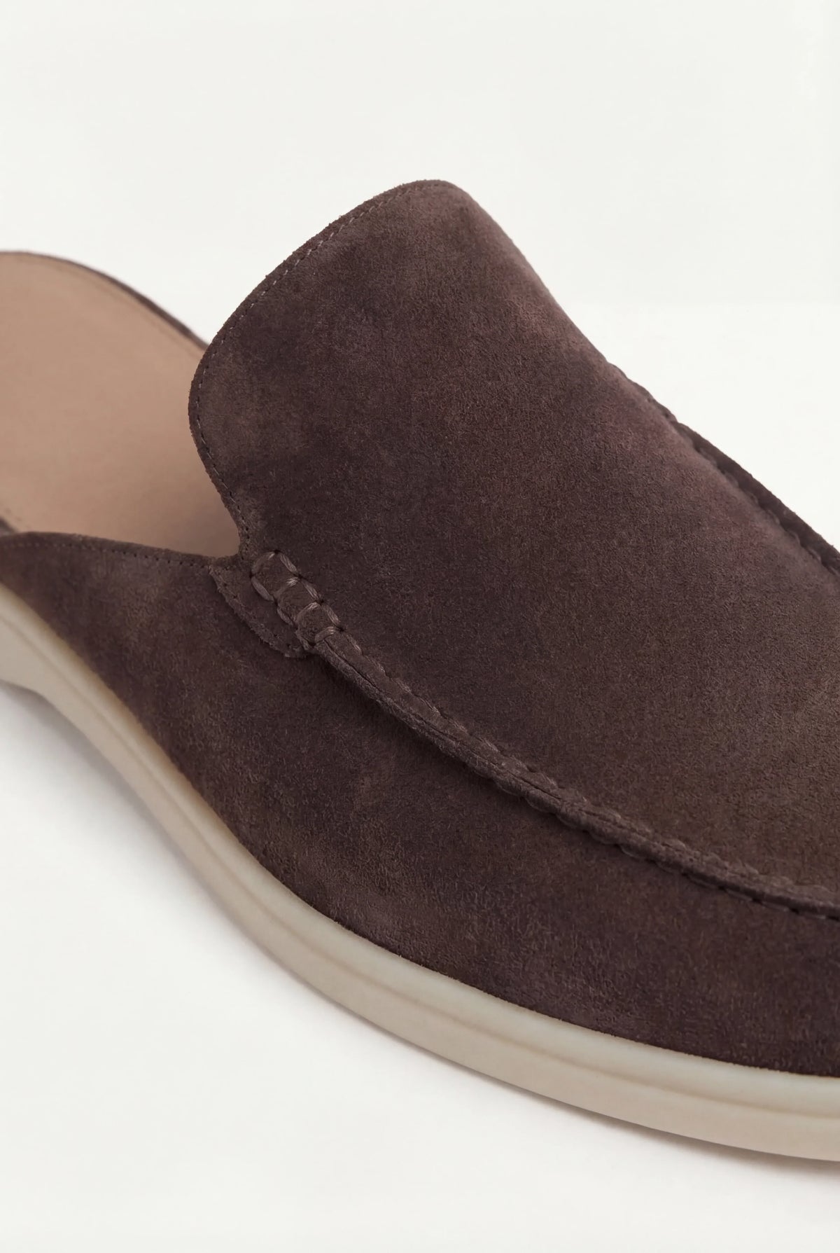 Mocassin bateau en daim marron