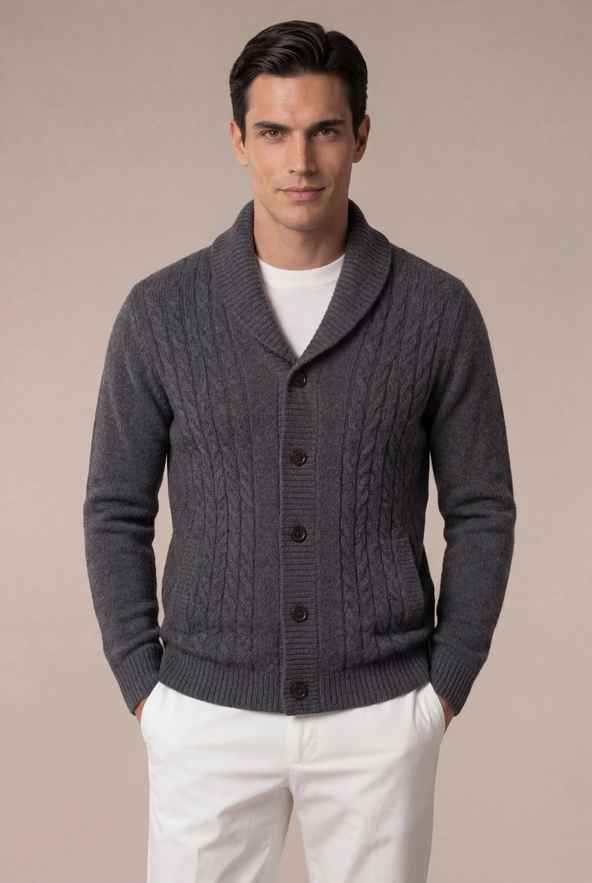 Cardigan gris ombré