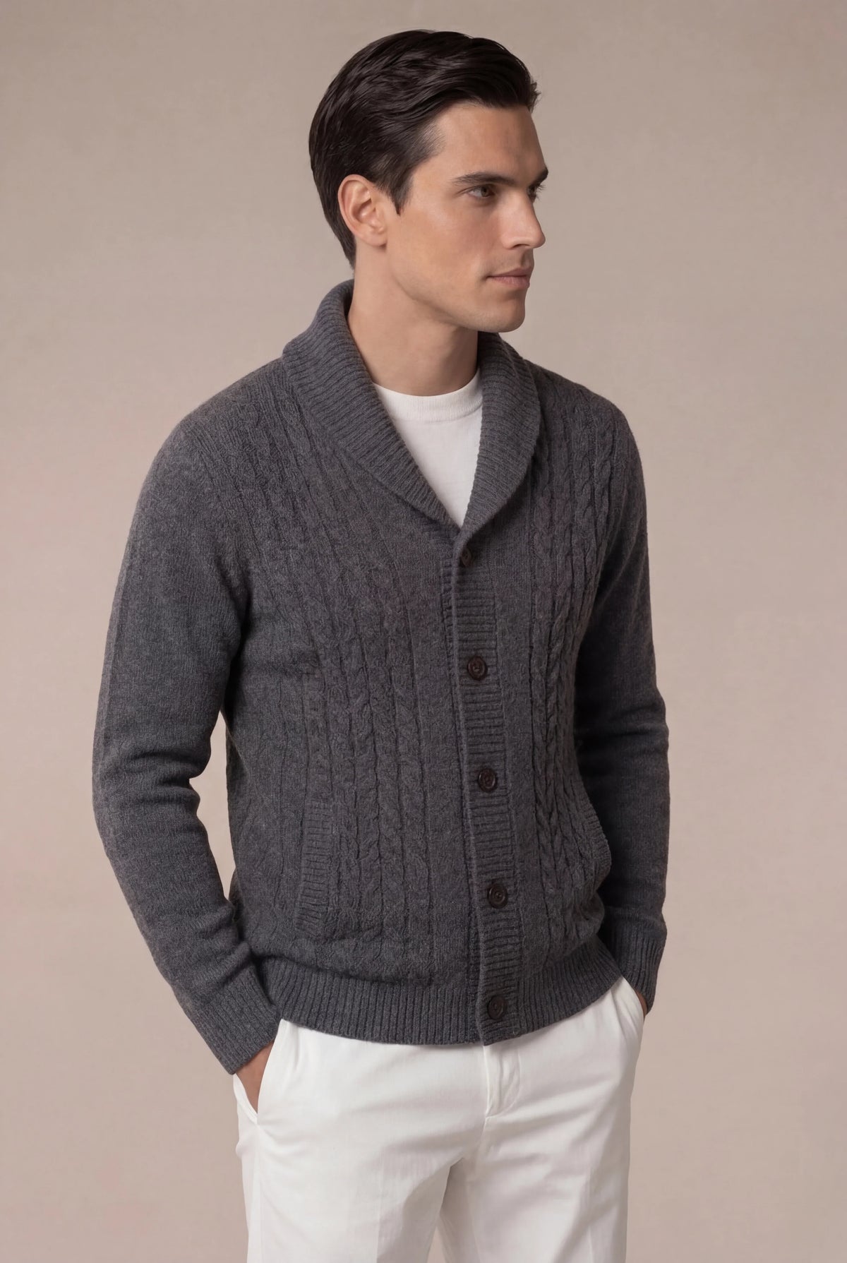 Cardigan gris ombré