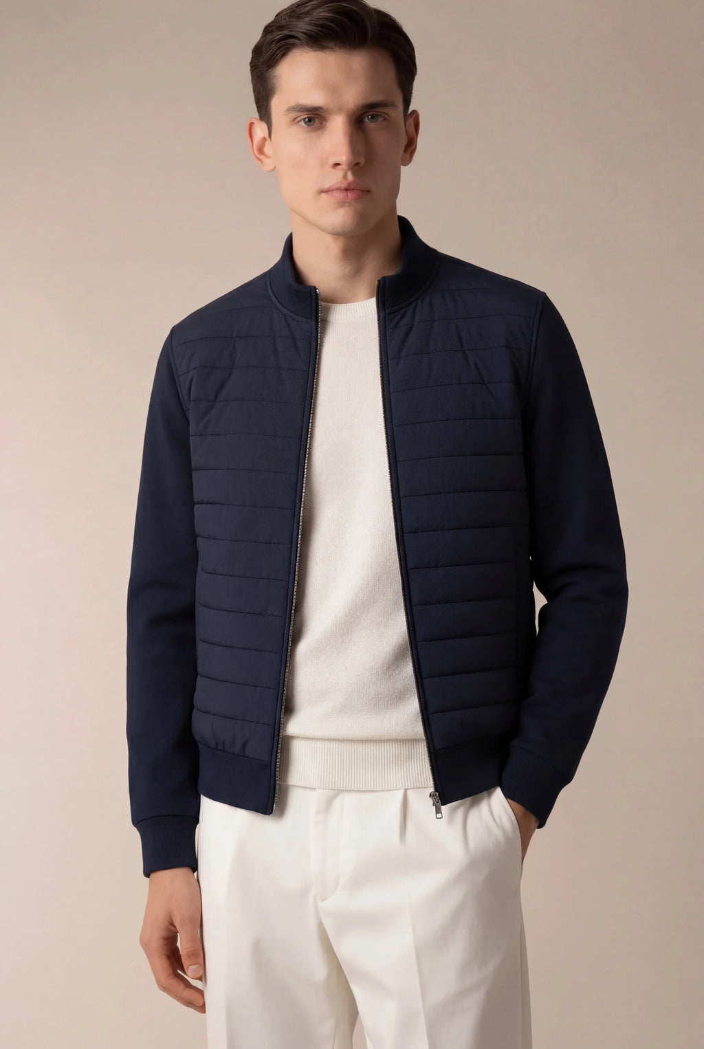Veste matelassée urbaine bleu marine