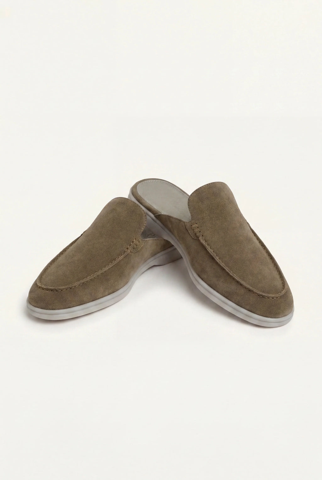 Mocassin en daim vert olive