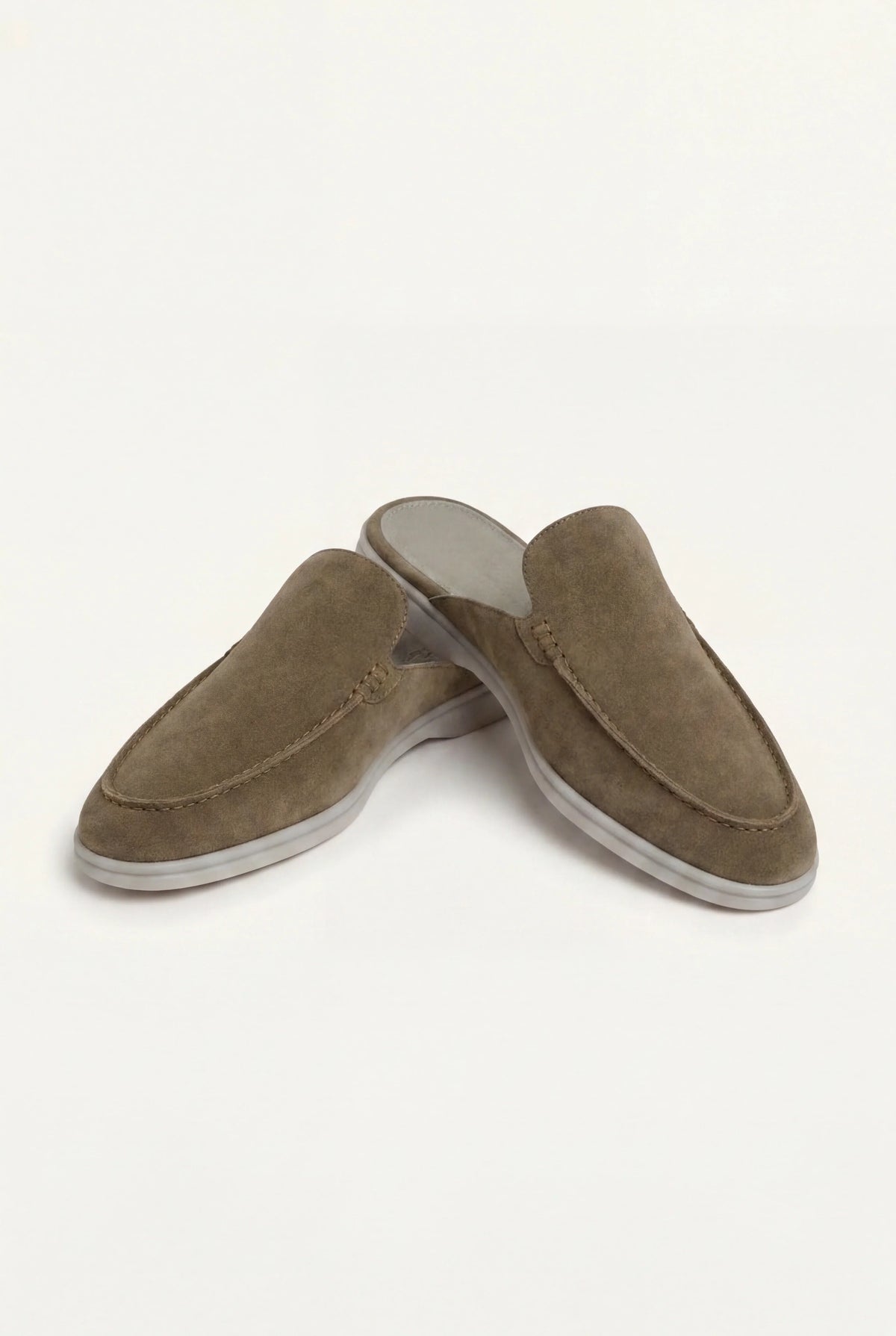 Mocassin en daim vert olive