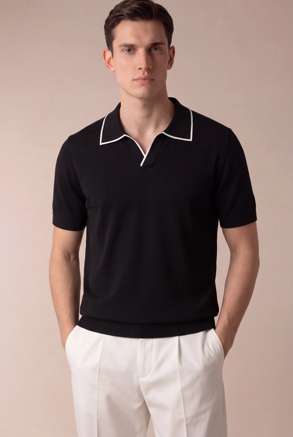 Polo Black Buttonless