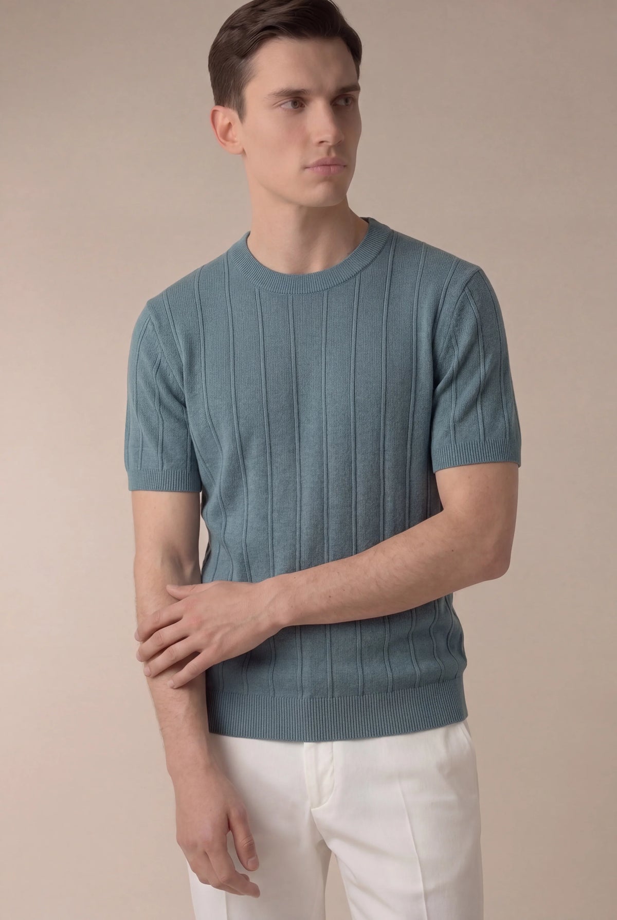 Camiseta Azul Avio Elegante