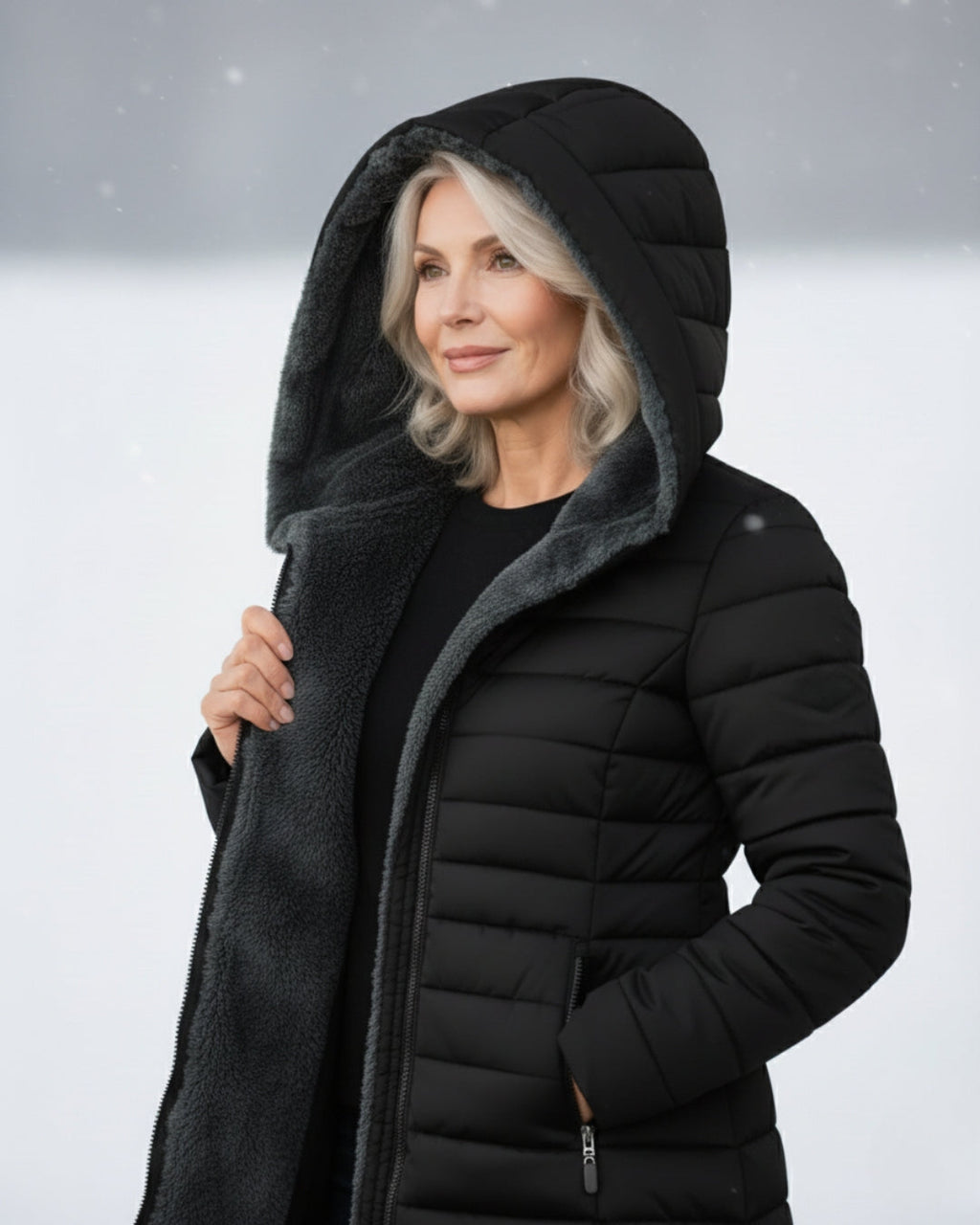 Manteau matelassé doublé polaire