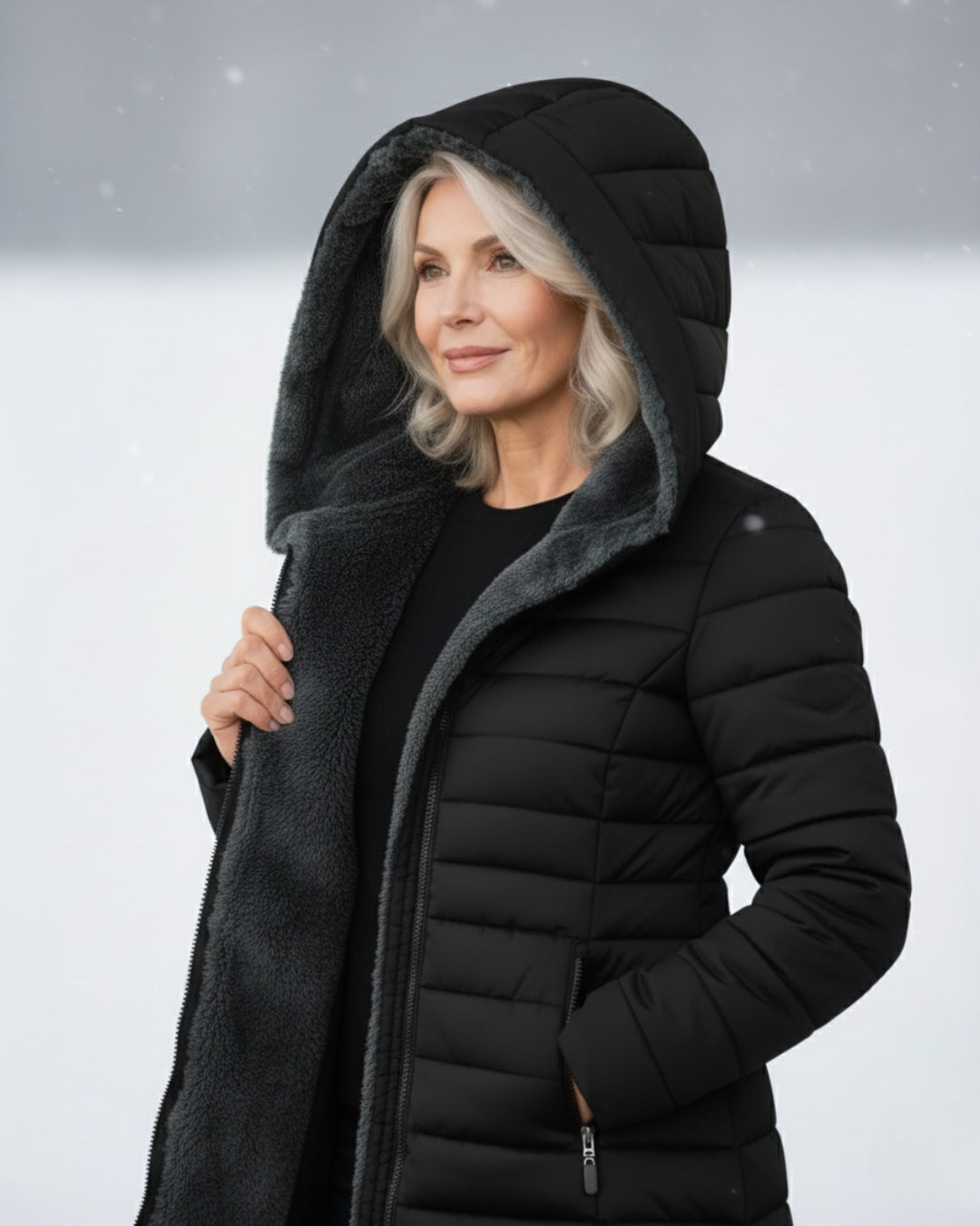 Manteau matelassé doublé polaire
