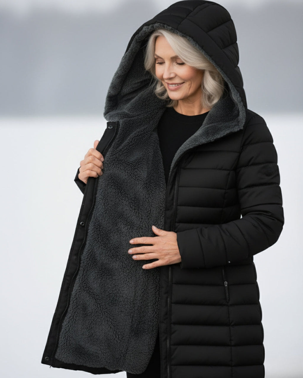 Manteau matelassé doublé polaire