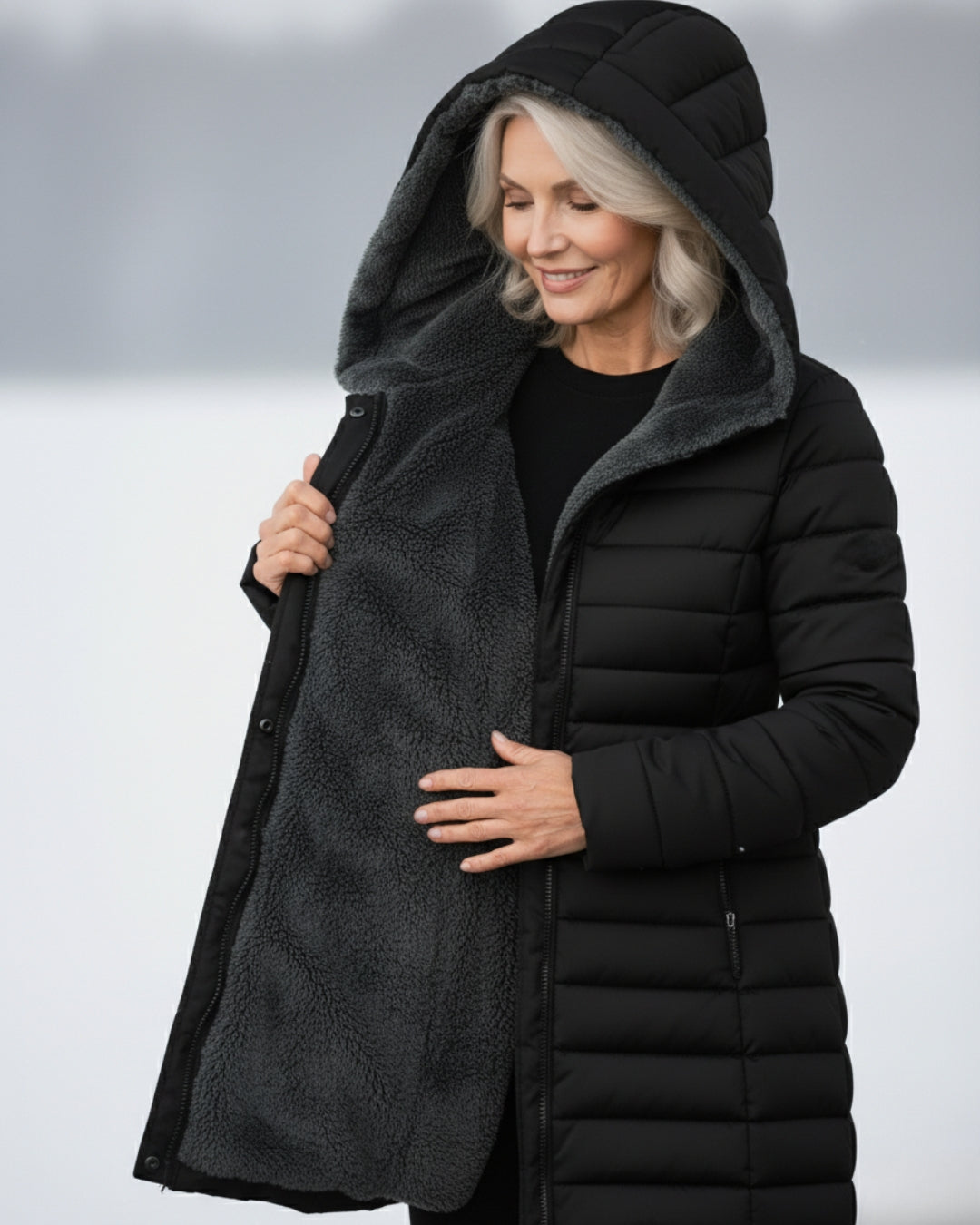 Manteau matelassé doublé polaire