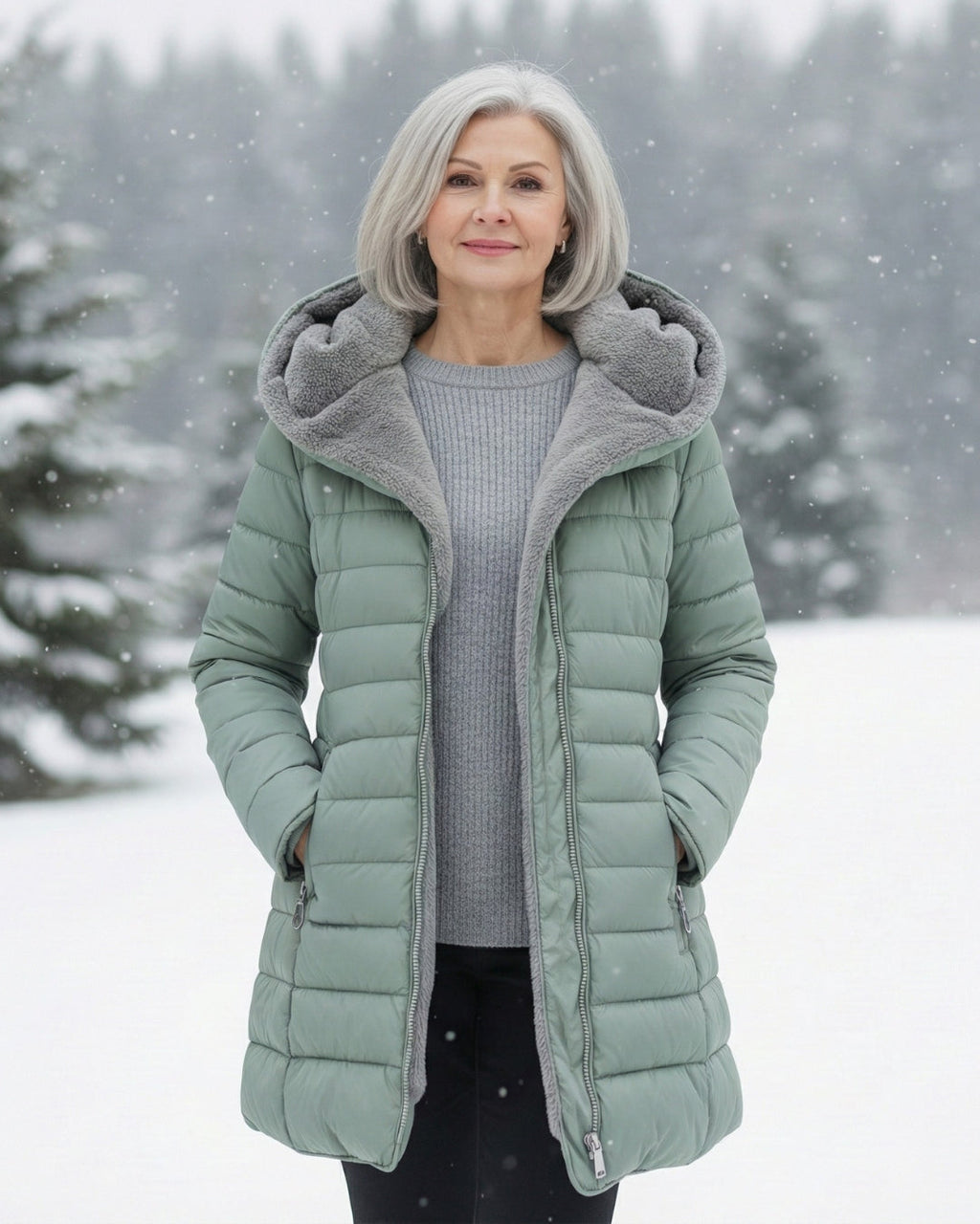 Manteau matelassé doublé polaire