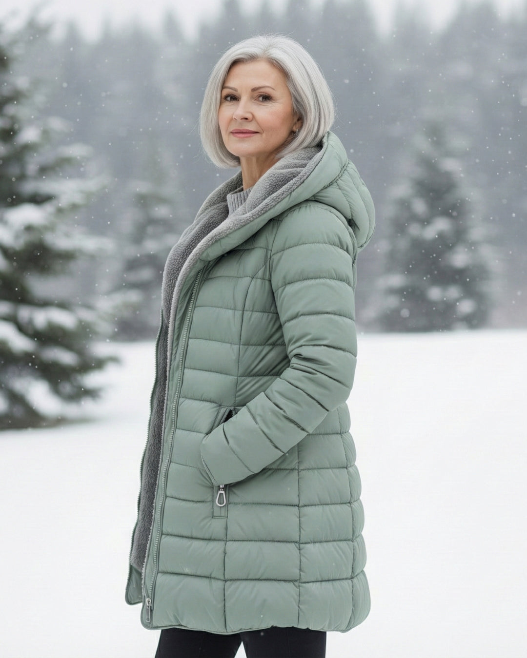 Manteau matelassé doublé polaire