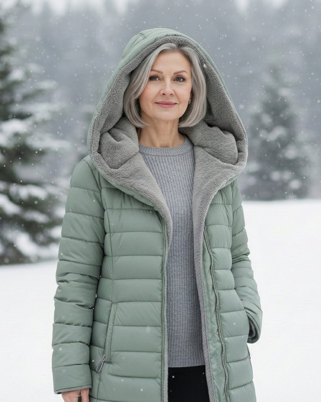 Manteau matelassé doublé polaire