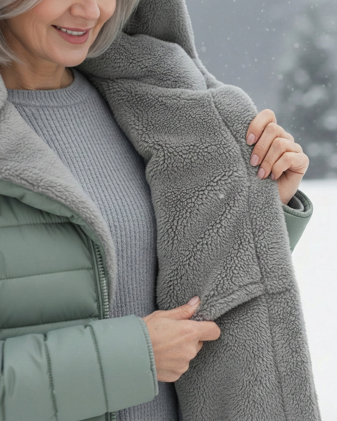 Manteau matelassé doublé polaire