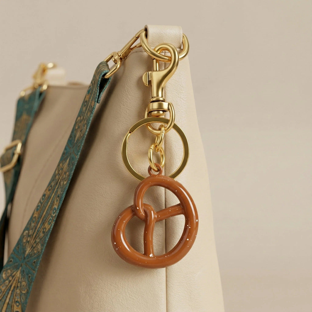 PORTE-CLÉS PRETZEL DORÉ