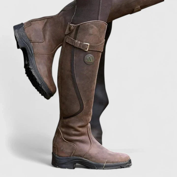 Joyce | Women's Orthopedic Knee High Riding Boots with Buckle Strap