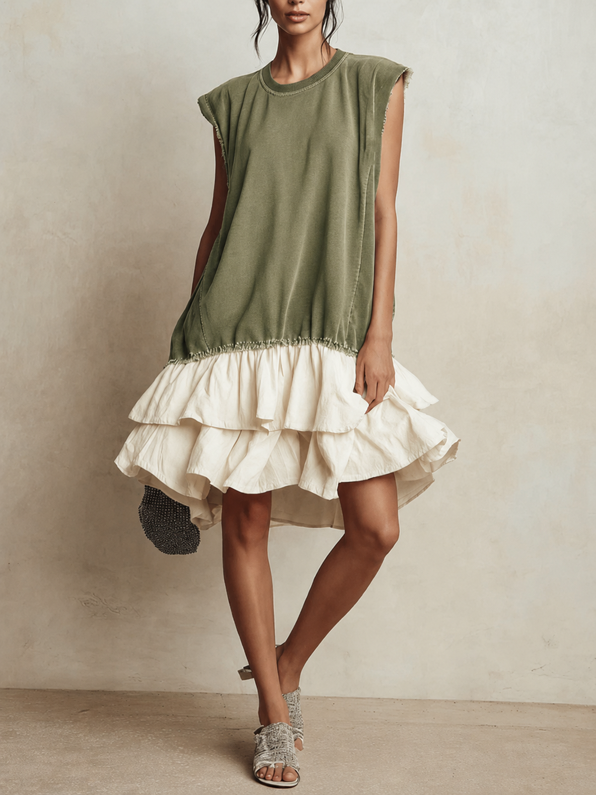 Ilaria | Robe casual color block ample, style vacances