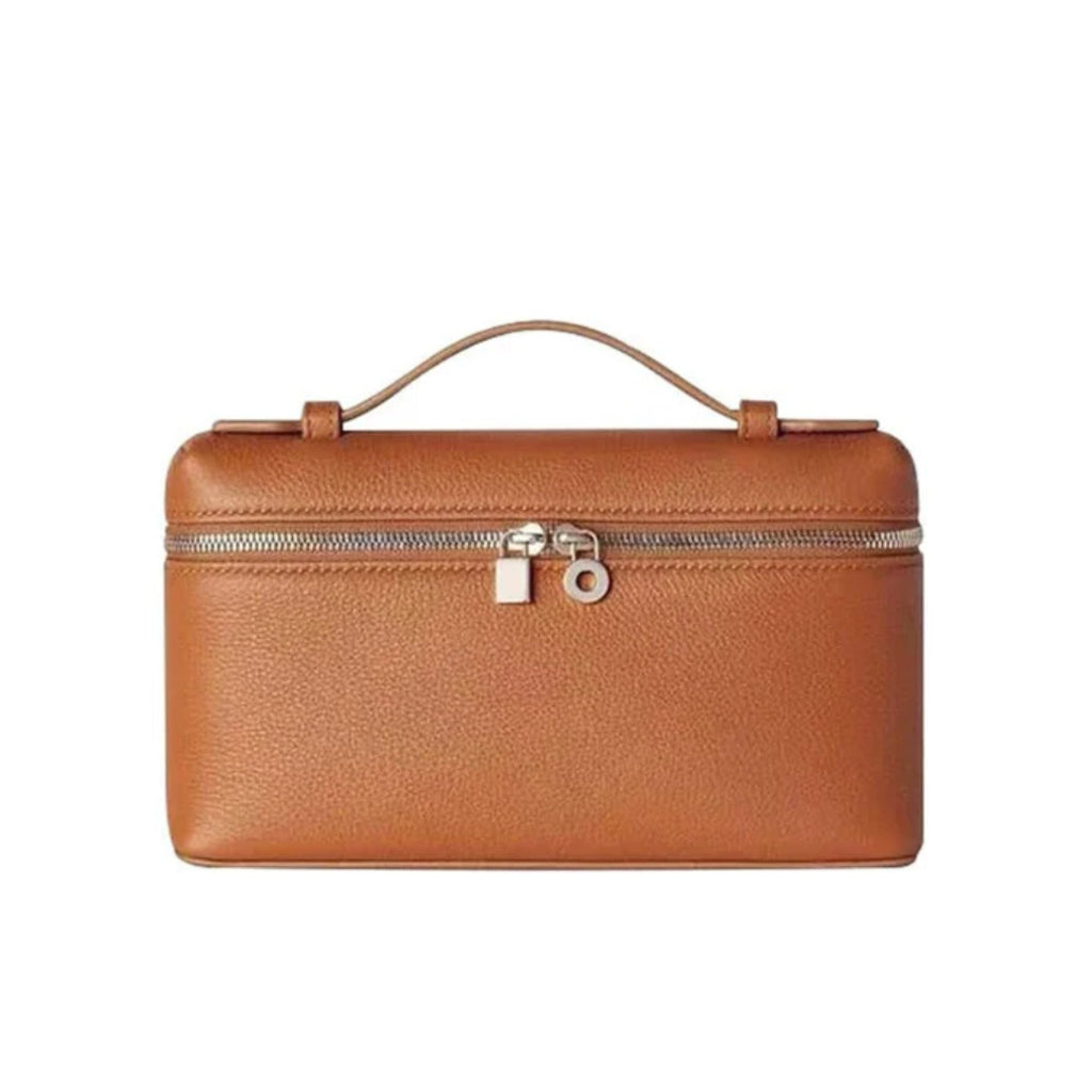 Petit sac cabas rose en cuir véritable