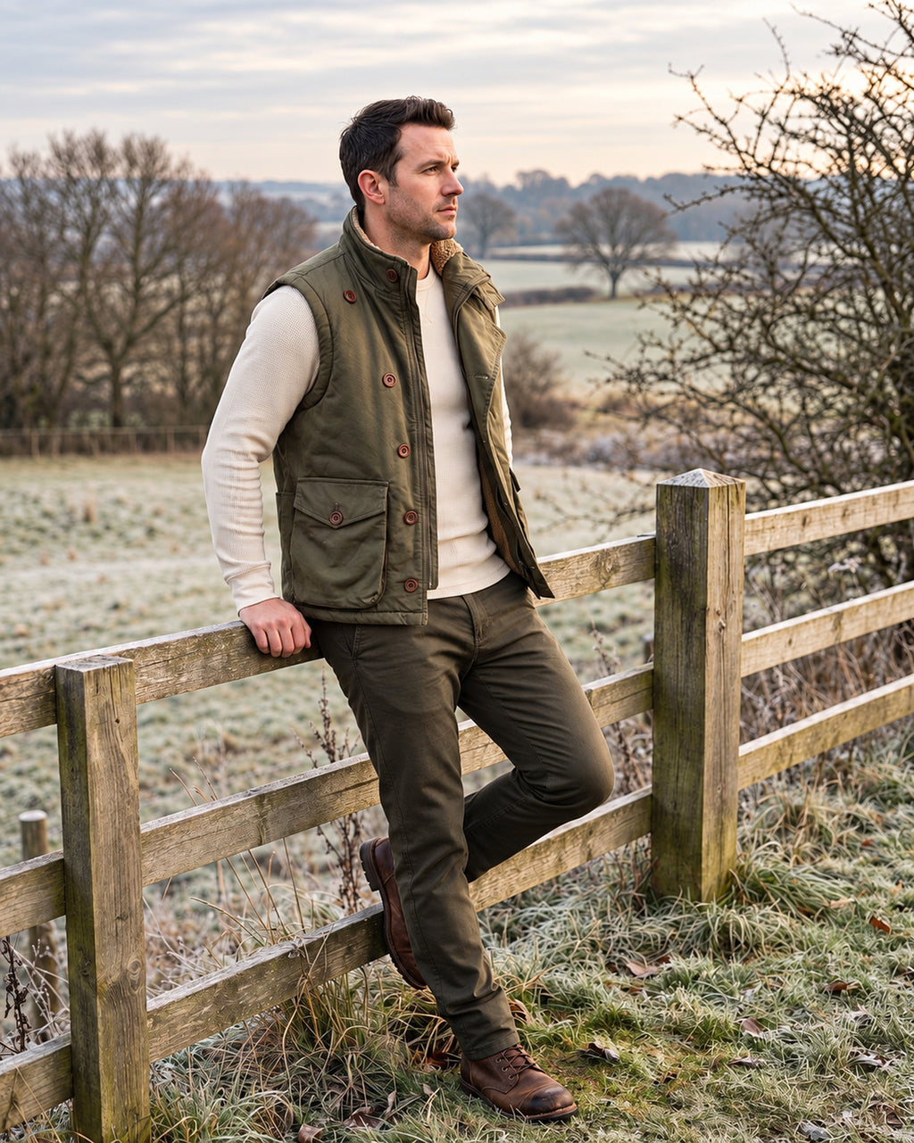 Gilet Lorenzo en Coton Doublé Sherpa