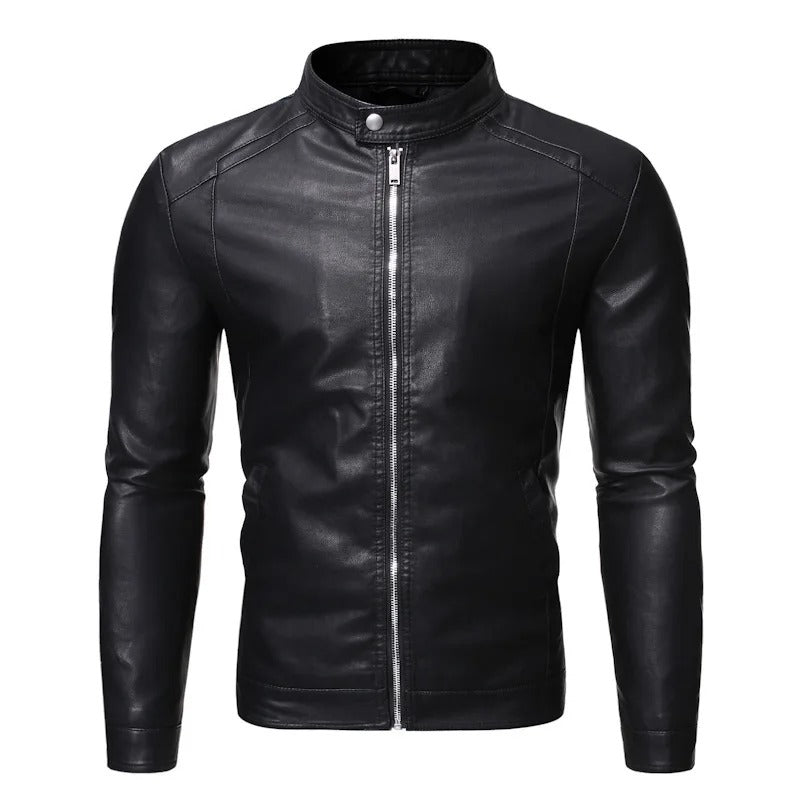 Gabriele | Veste en cuir à col haut