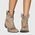 Maureen | Women's Block Heel Western Cowboy Ankle Boots with Pull Tabs