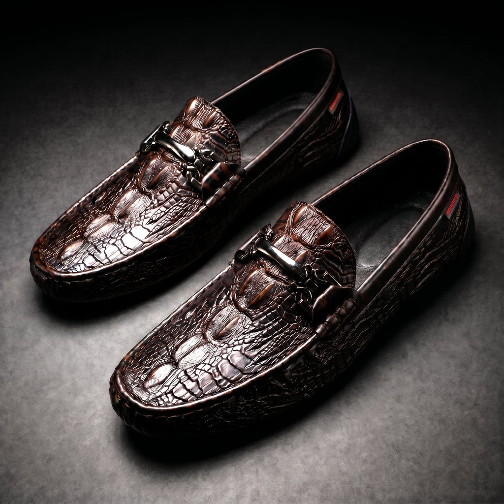 Mocassins Vareno Effet Crocodile
