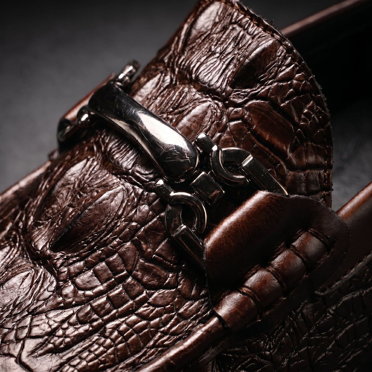 Mocassins Vareno Effet Crocodile
