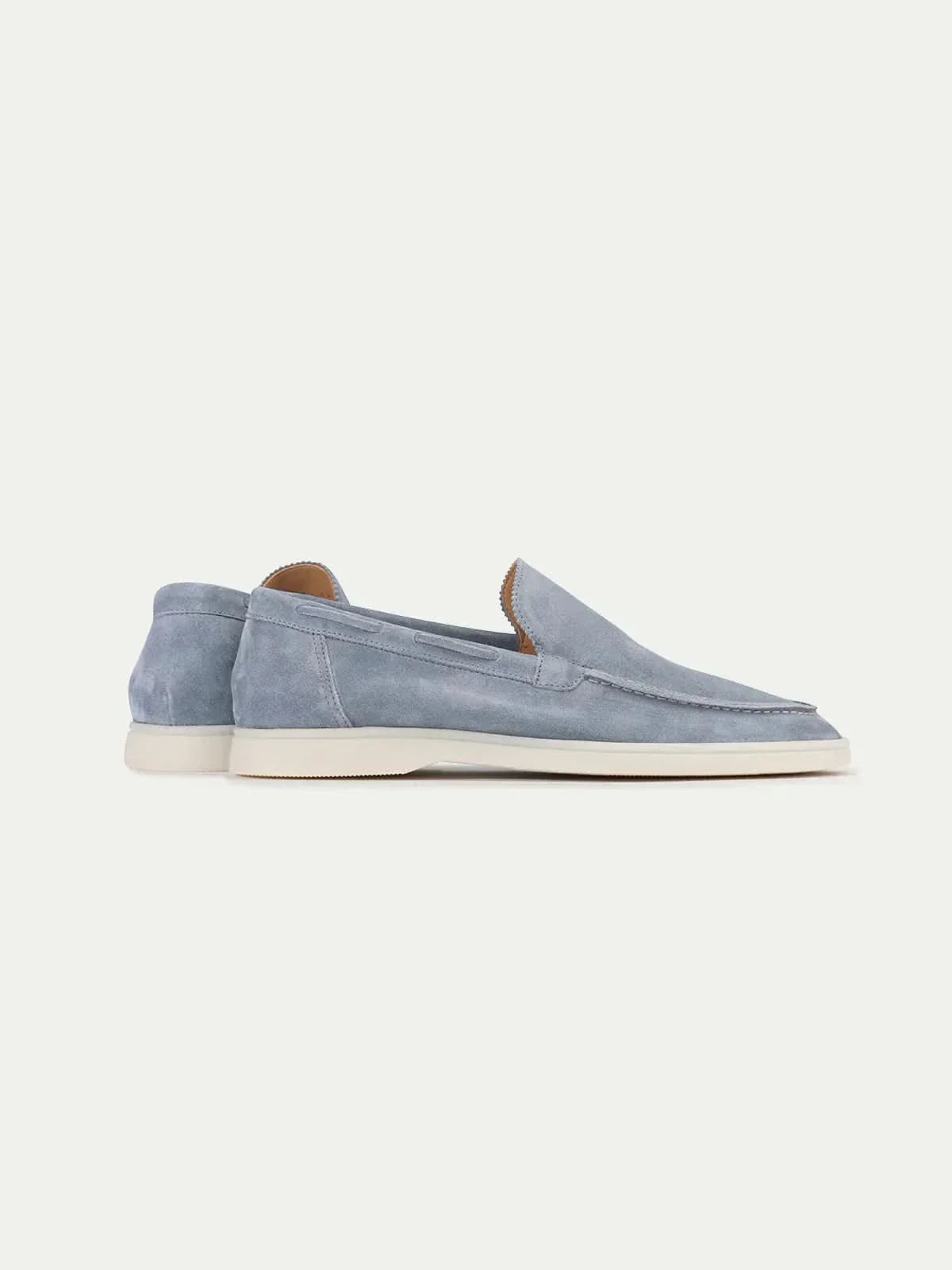 Mocassin Classique en Daim – Bleu ciel
