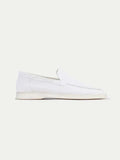 Mocassin Classique en Daim – Blanc perle