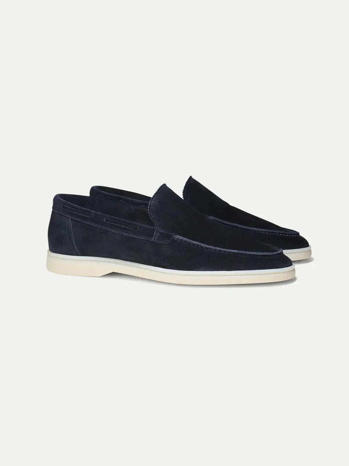 Mocassin Classique en Daim – Bleu marine