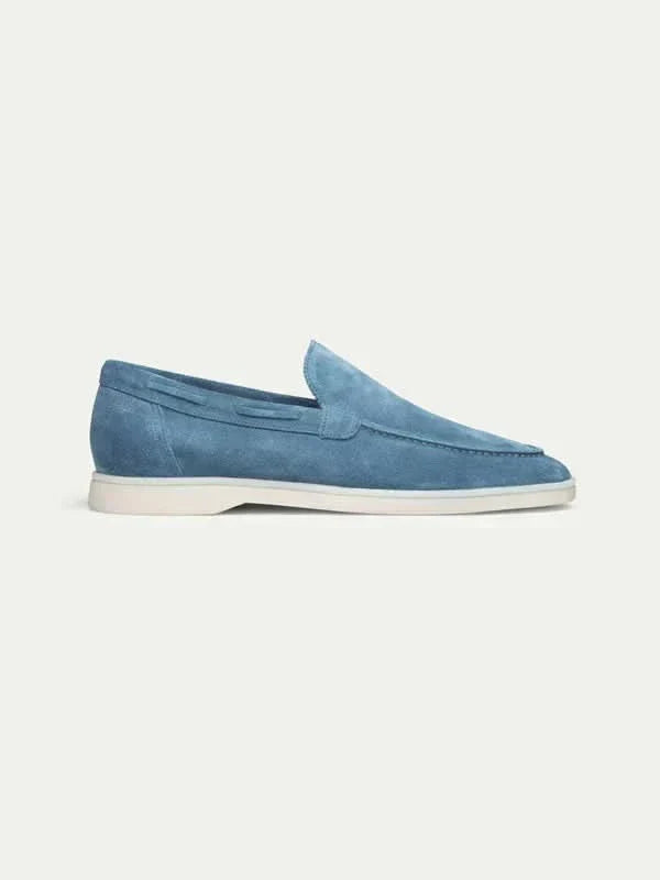 Mocassin Classique en Daim – Bleu roi
