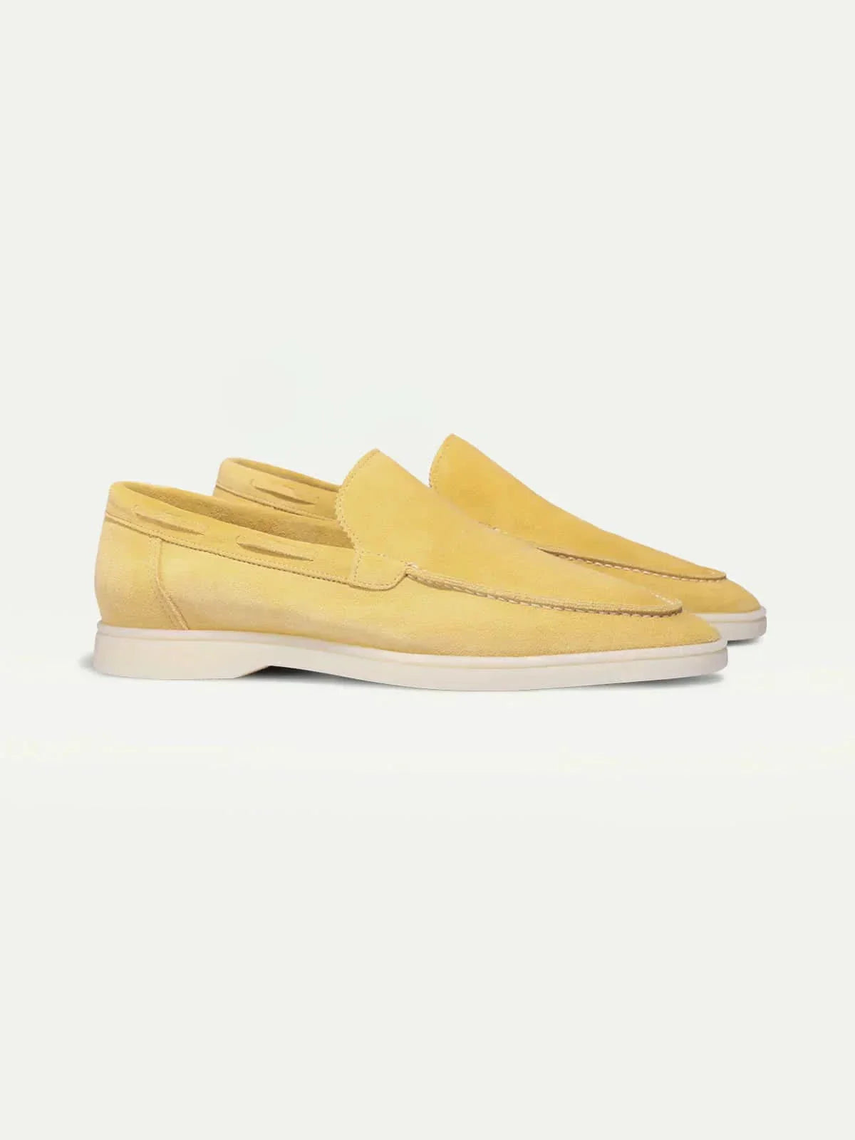 Mocassin Classique en Daim – Jaune citron