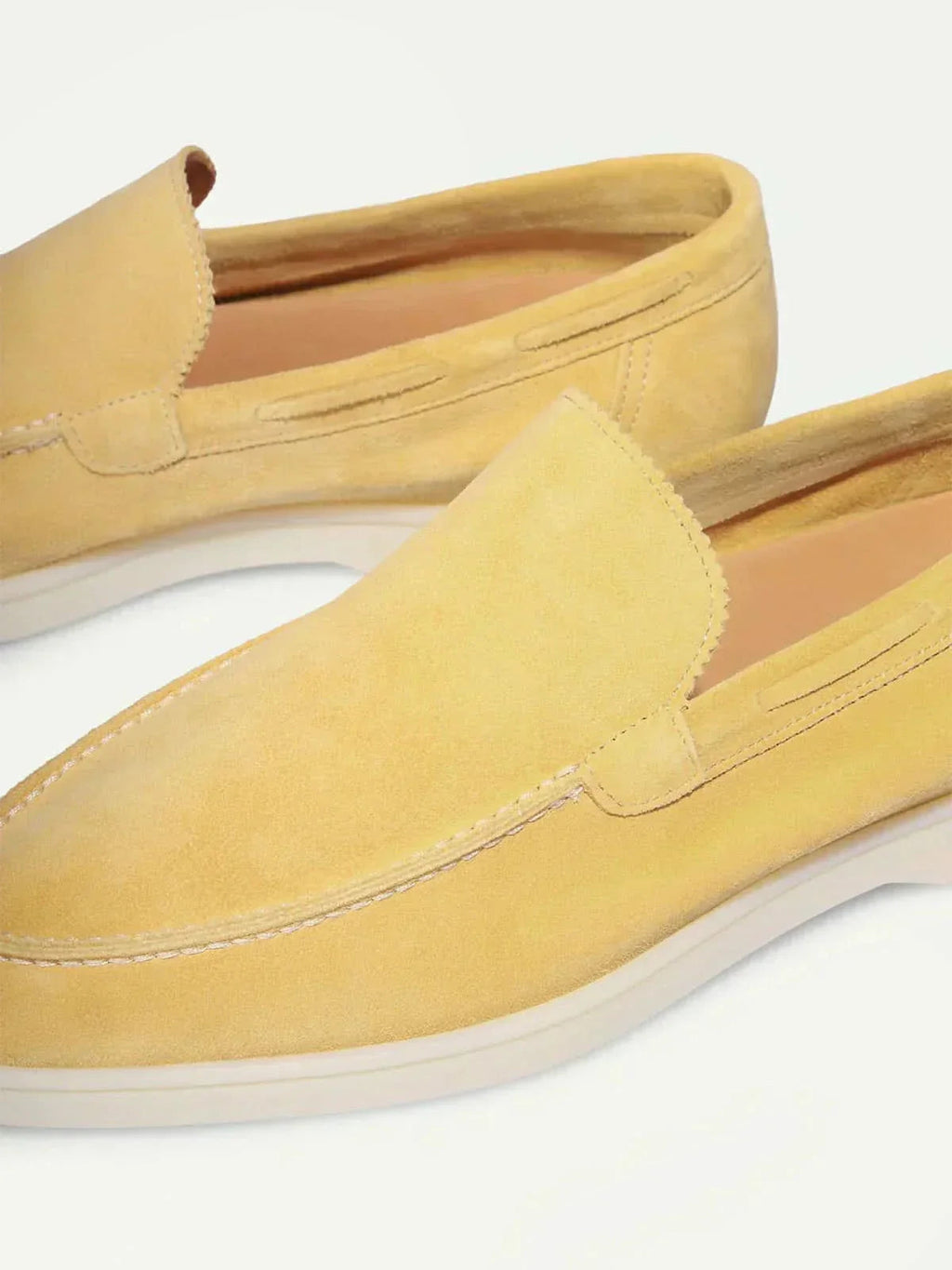 Mocassin Classique en Daim – Jaune citron